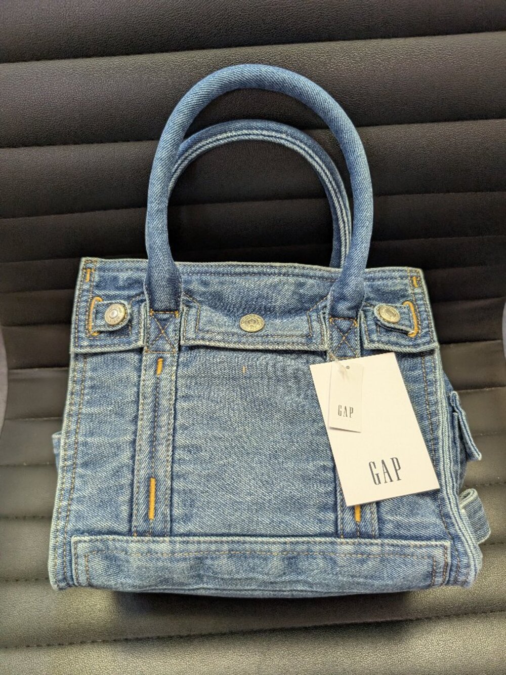 GAP Small Denim Five Pocket Tote Medium Wash NWT